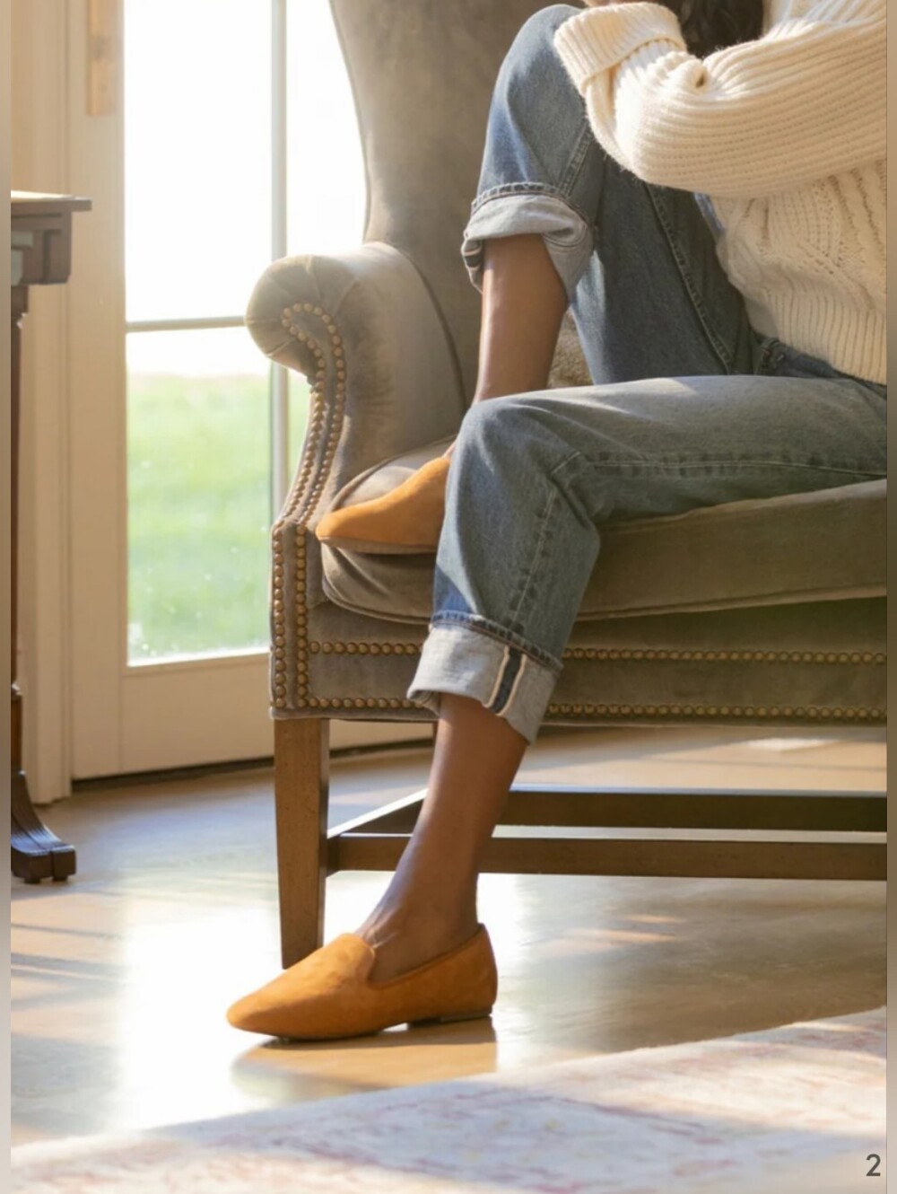 Birdies The Starling Suede Smoking Slippers Loafers Flats Coral 7.5